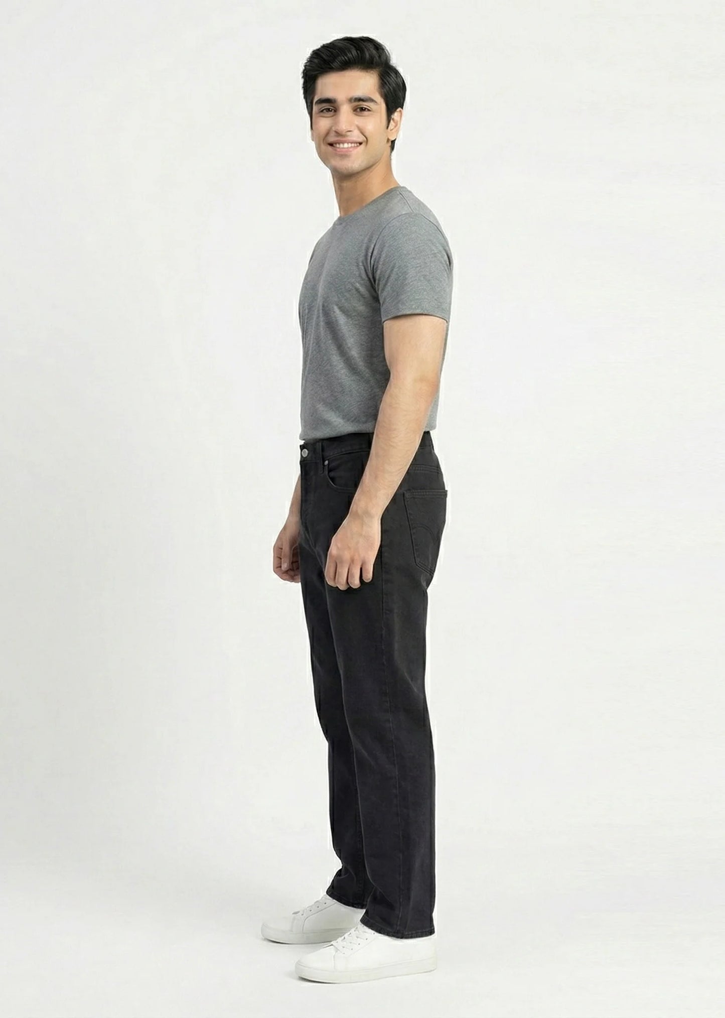Jack & Jones-Men Straight Fit Jeans Black 12