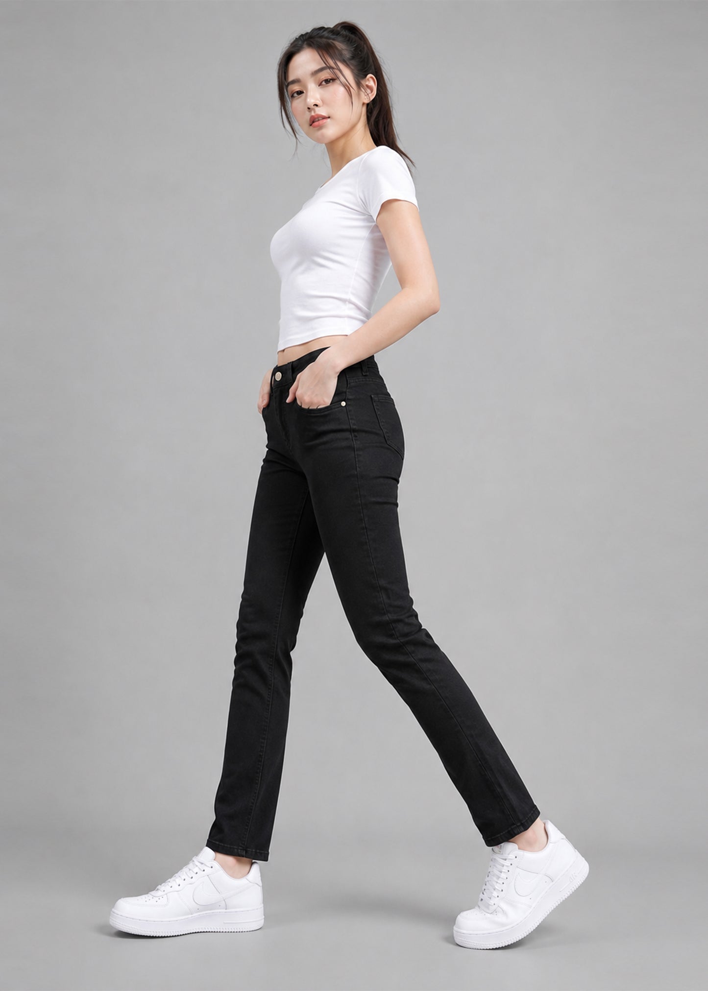 M&S Women Skinny Fit Jeans Black US 704