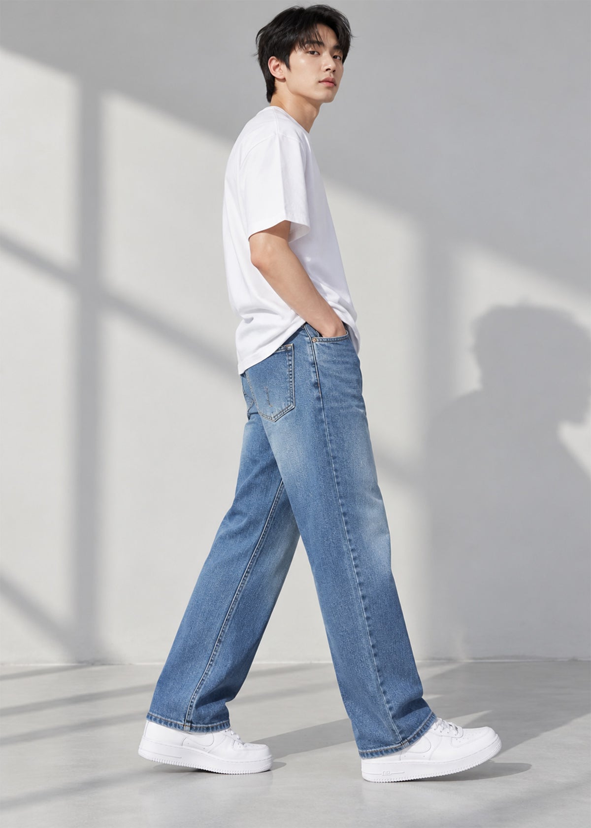 H&M Men Straight Fit Jeans Blue US 768