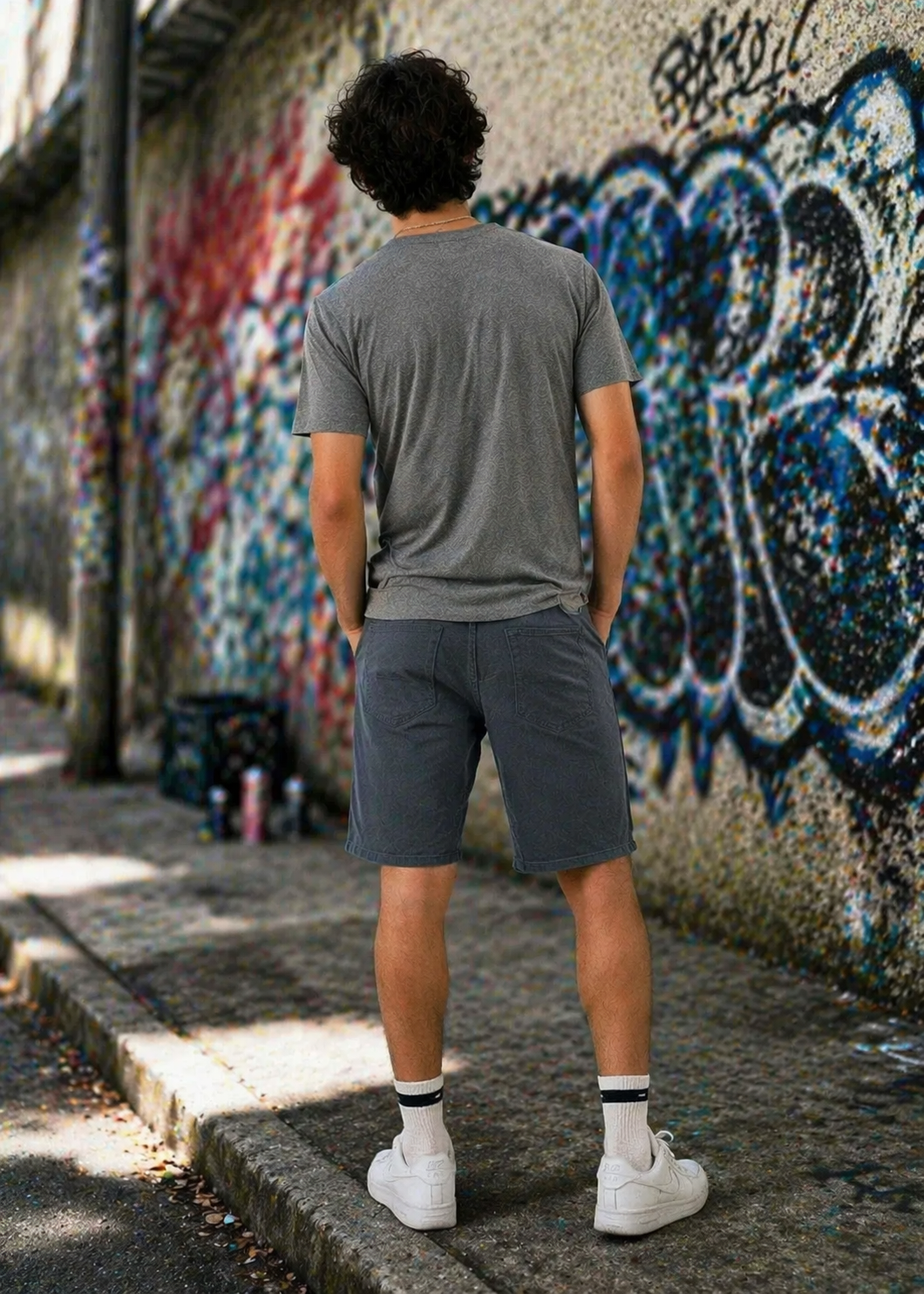 H&M-Men Shorts Navy US 113