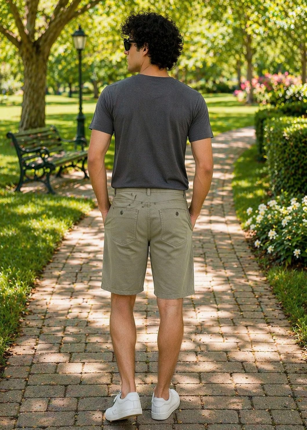 H&M-Men Shorts Gray US 102