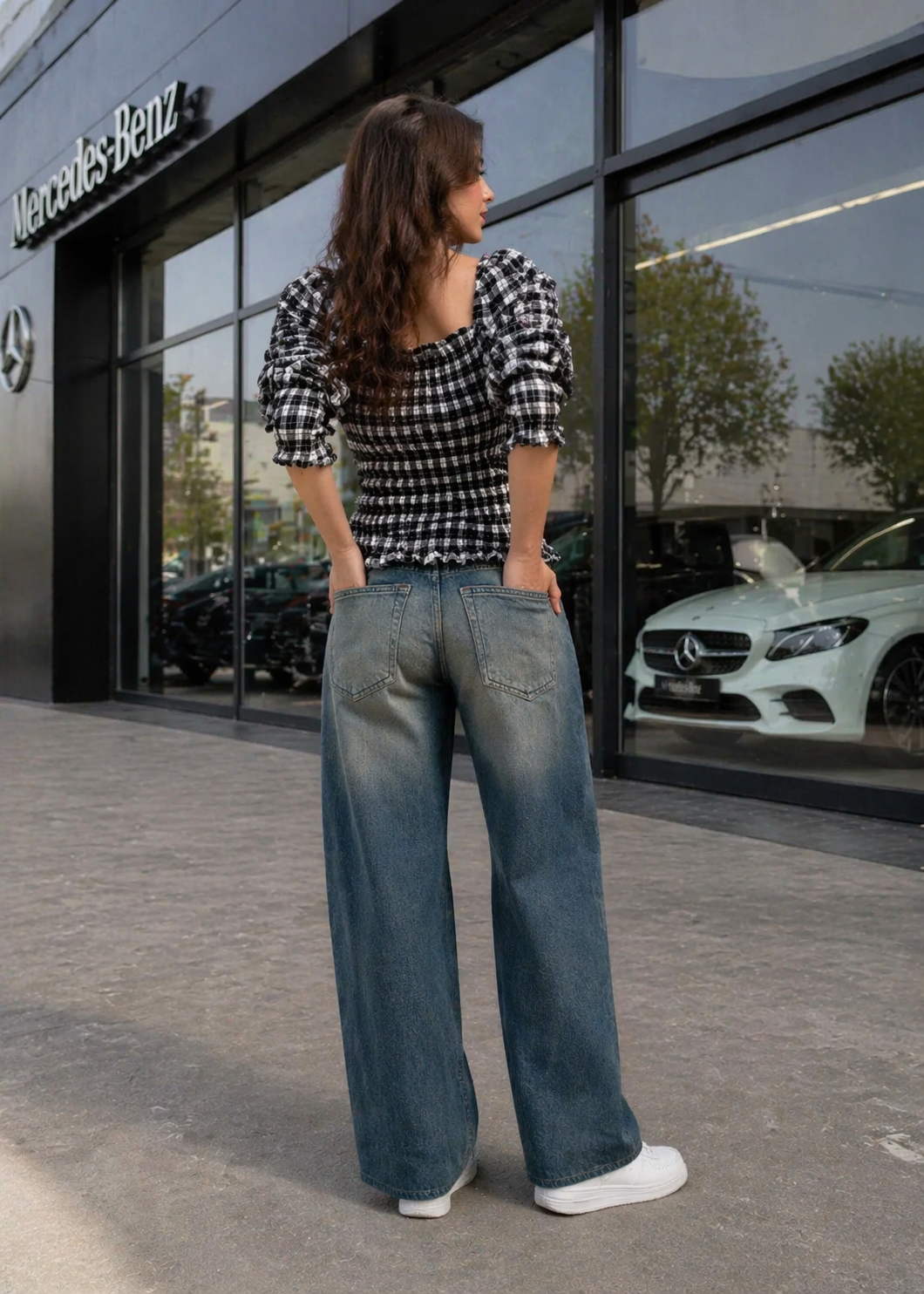 Denim & Co.-Wide Leg Jeans- US 810