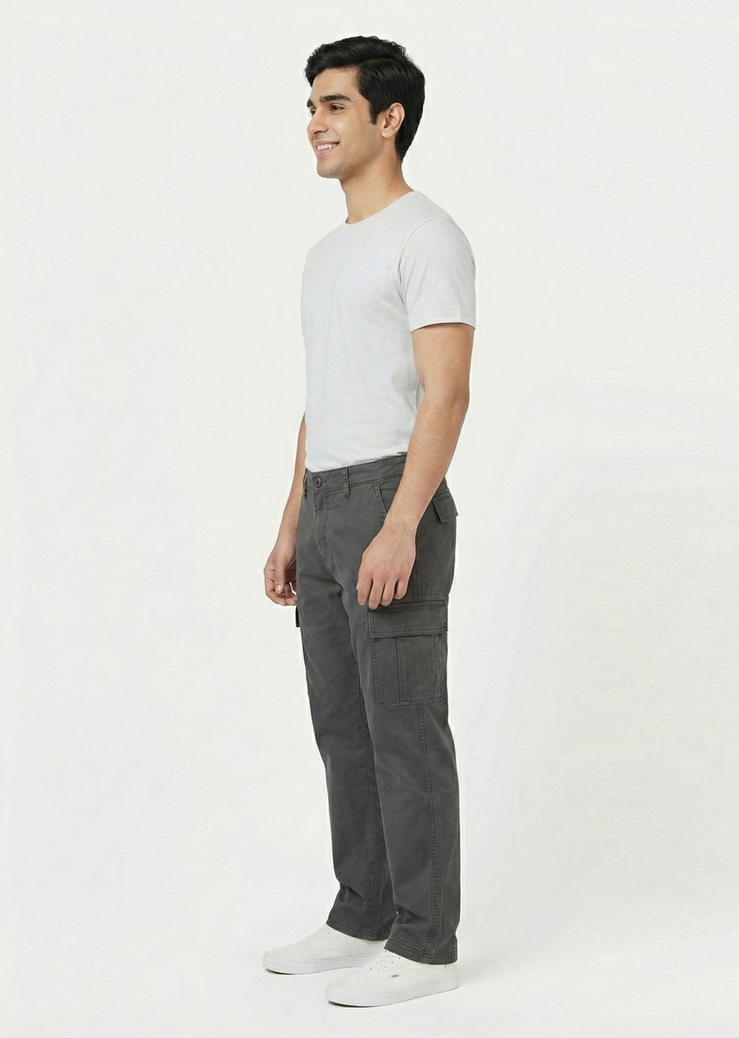 Jack & Jones-Smart Loose Fit Cargos Pants D-Gray 07