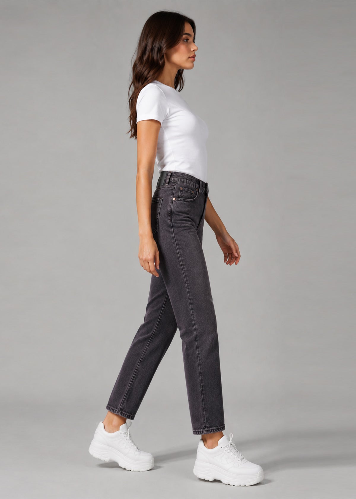 C&A Women Straight Fit Jeans Dark Purple US 740