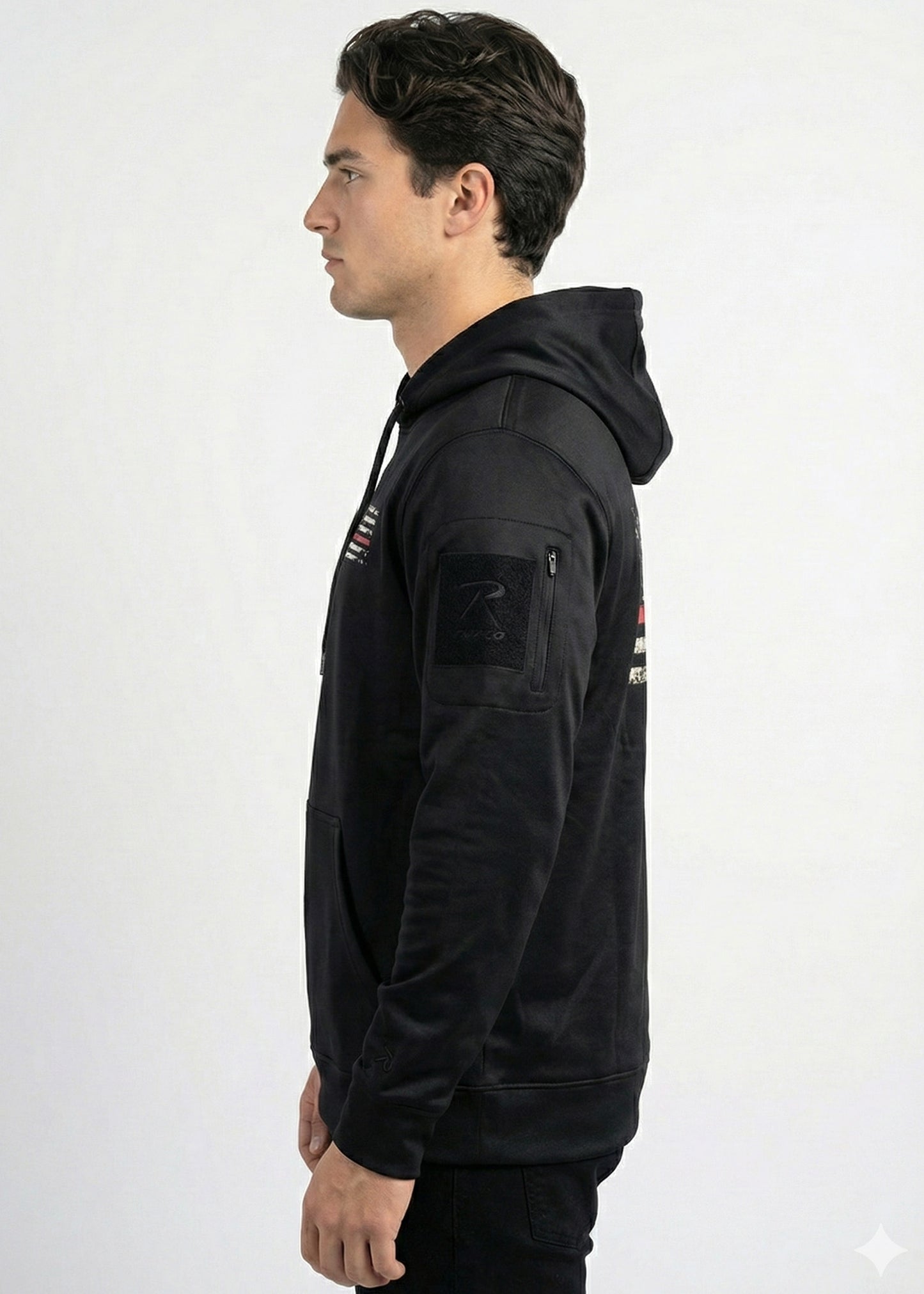 Arrow-Men Black Flg Hoodie -SP