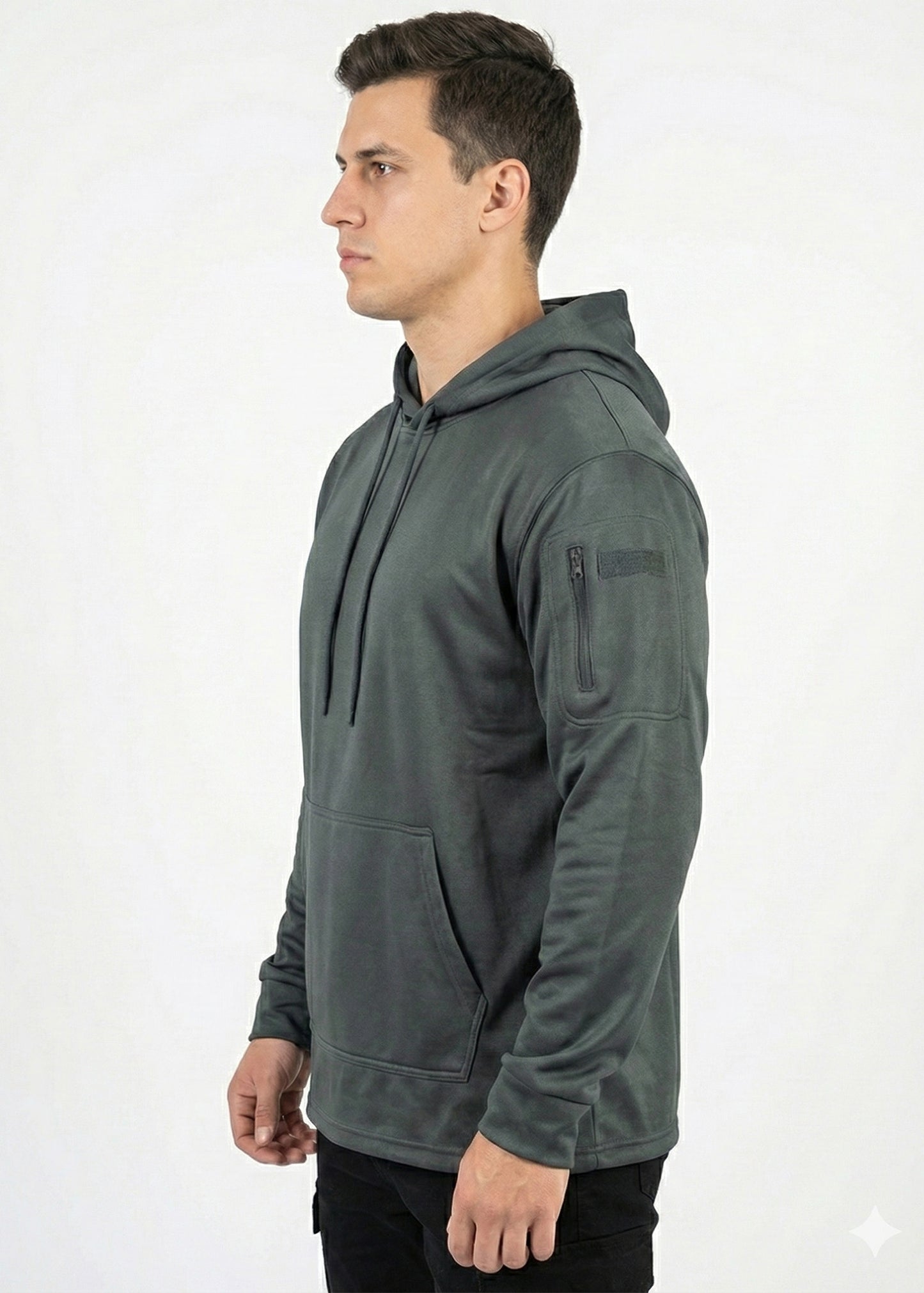 Arrow-Men Greenish Hoodie Plain SP