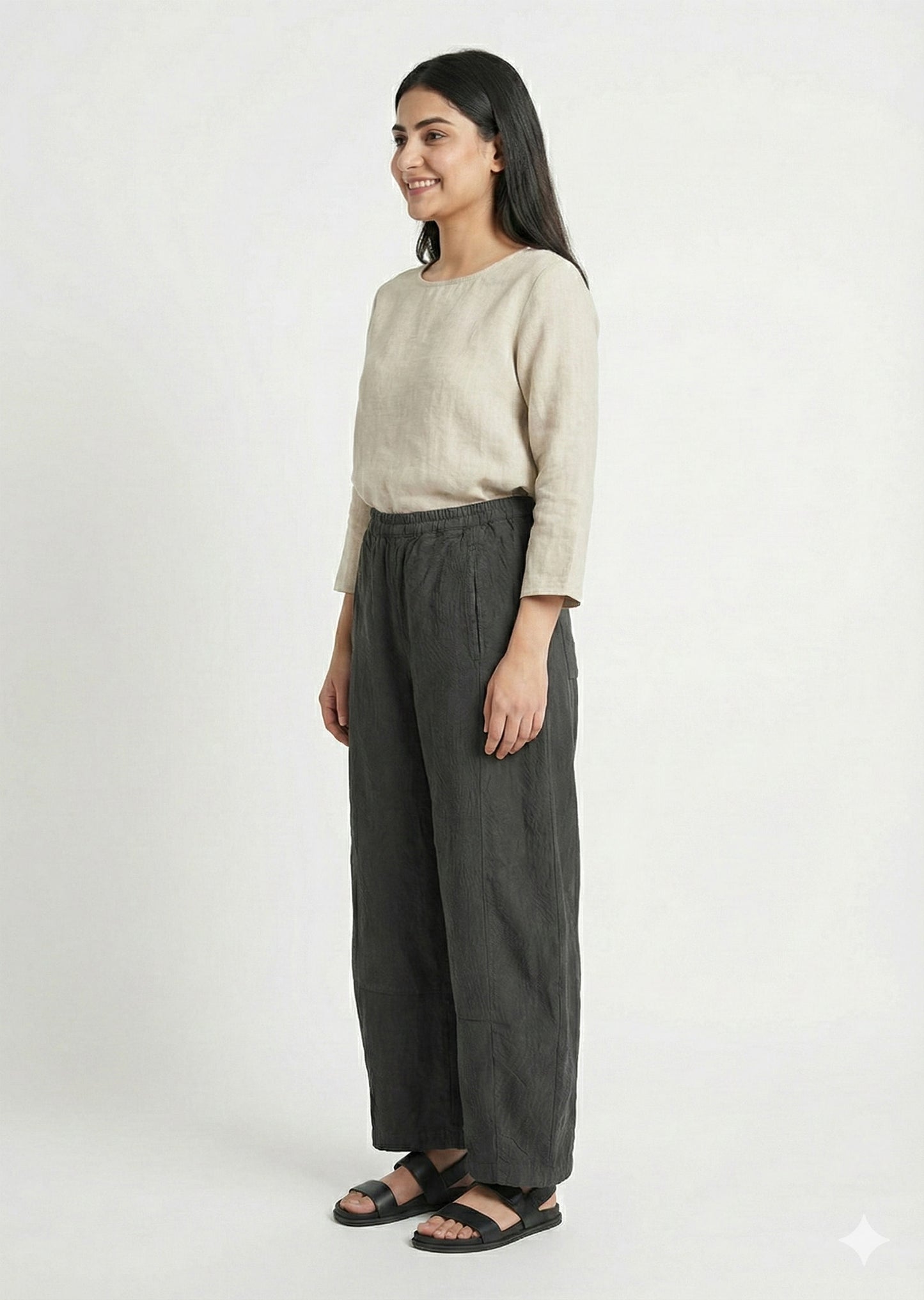 Pilcro-Baggy Casual Gray Trouser 129