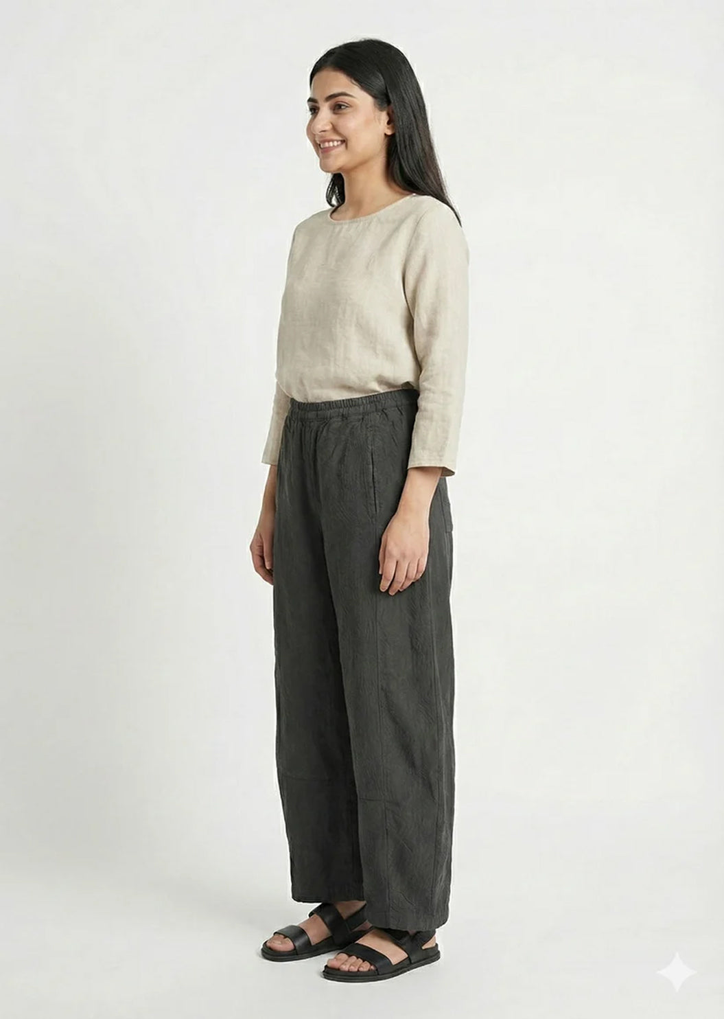 Pilcro-Baggy Casual Gray Trouser 129