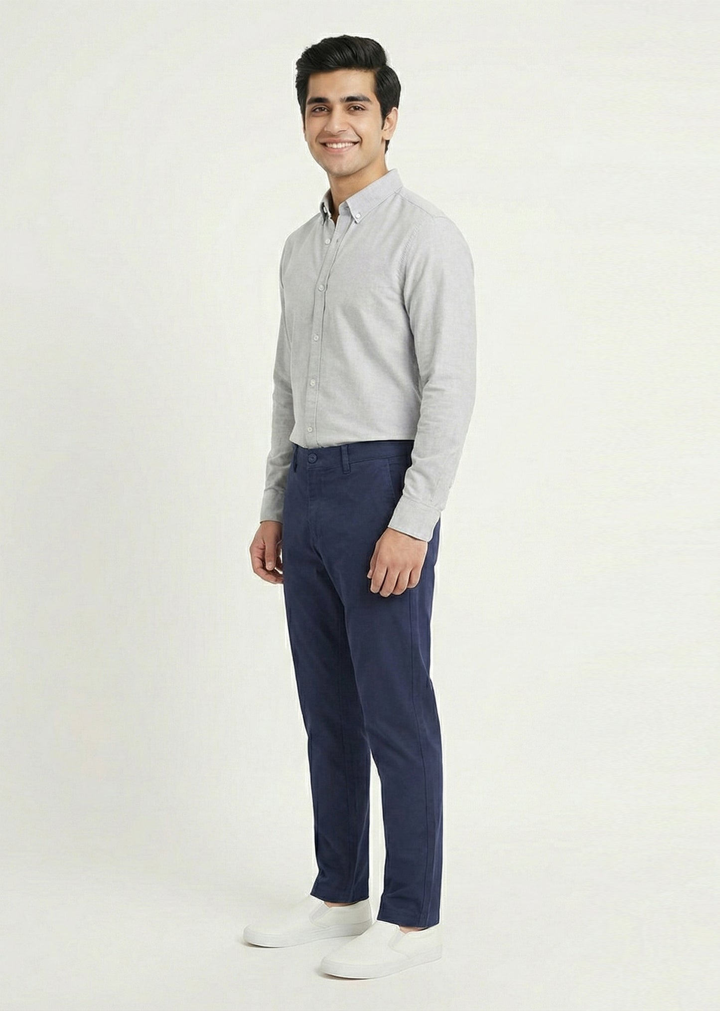 Jack & Jones-Men Straight Fit Cotton Jeans Navy Blue Pants (01)