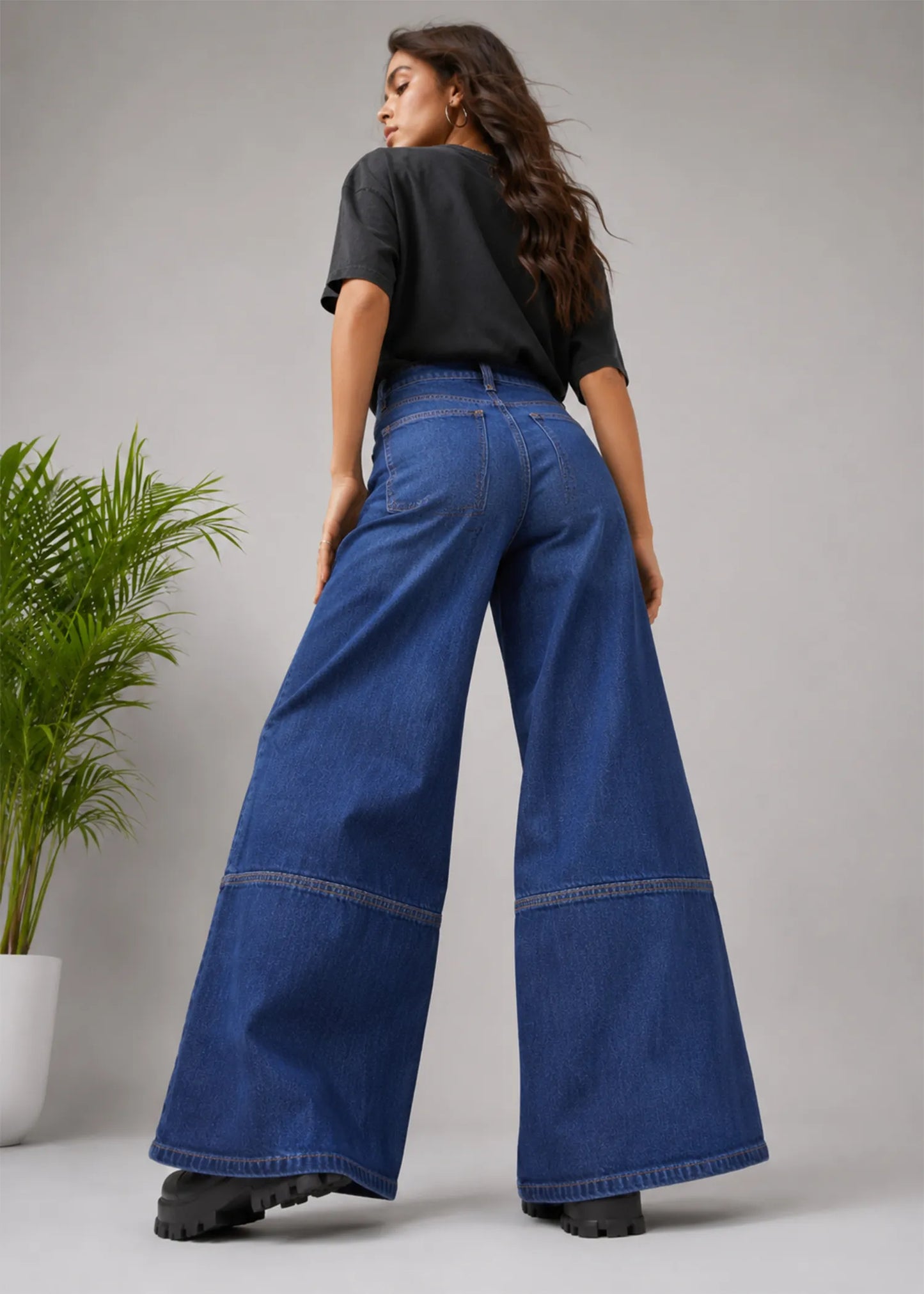 PILCRO Women Wide Leg Jeans Blue 546