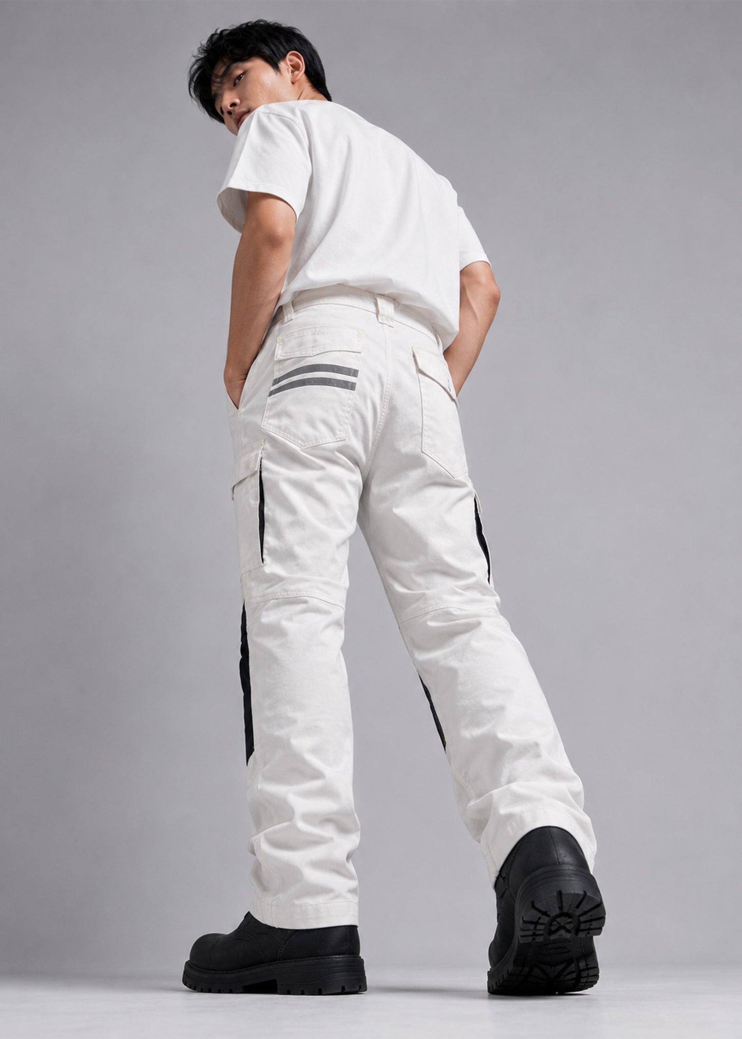 Payper Men's Cargo Pants White/Black 557