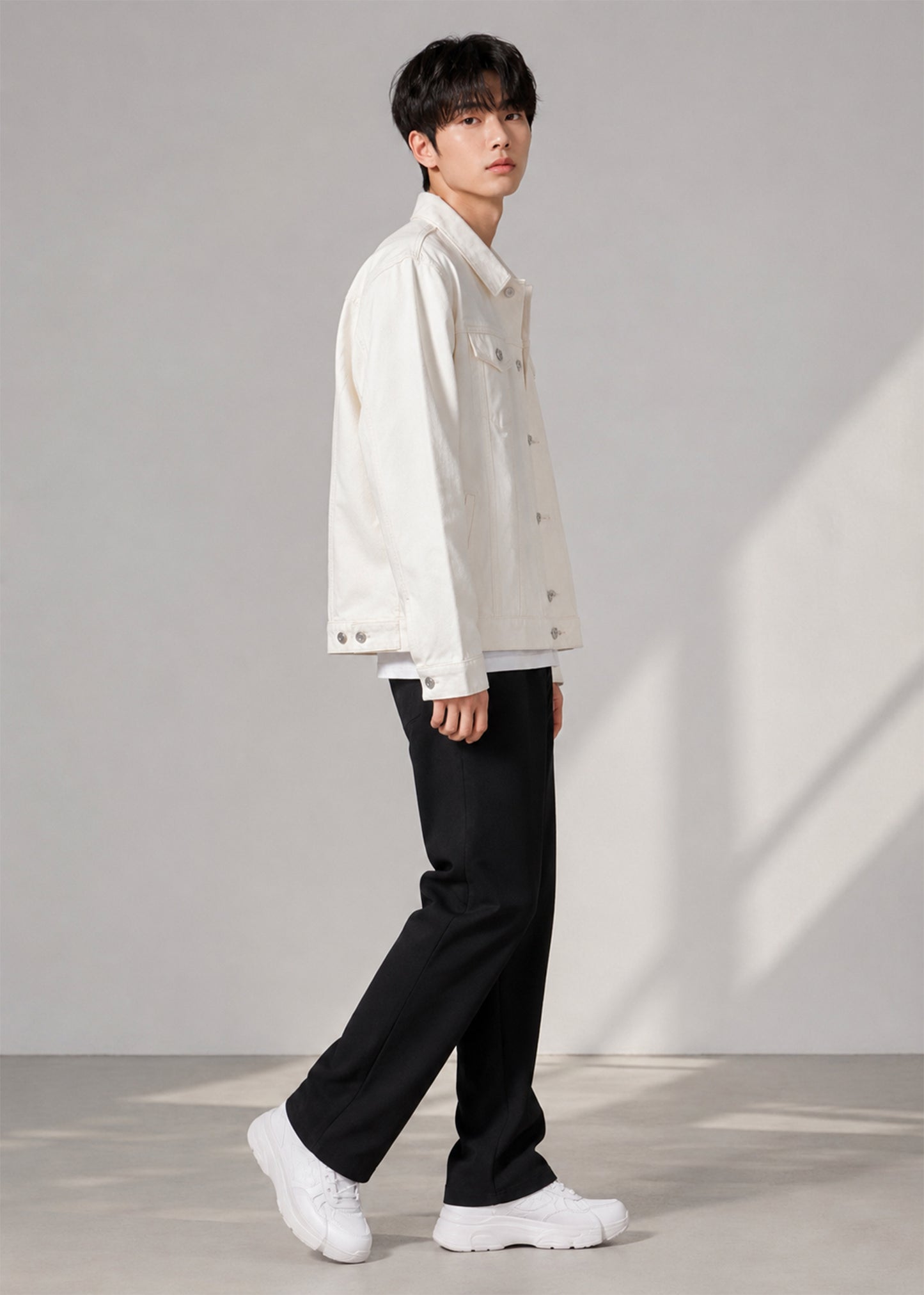 TU Men Denim Jacket Off White US 636