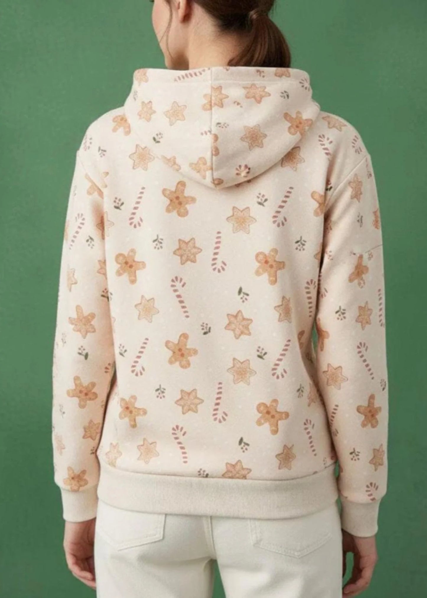 GINA-Beige Women Hoodie