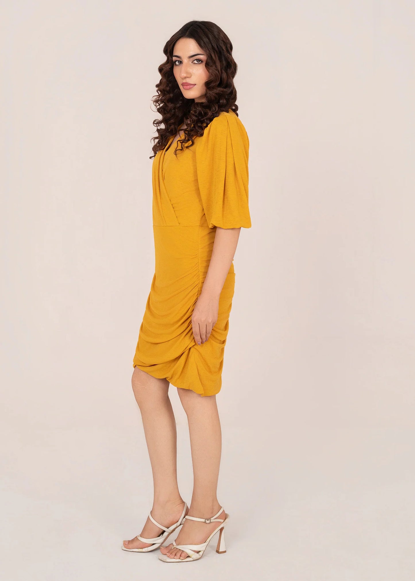 Pakistani Brands LO-Women Seventies Dive Top Mustard 06
