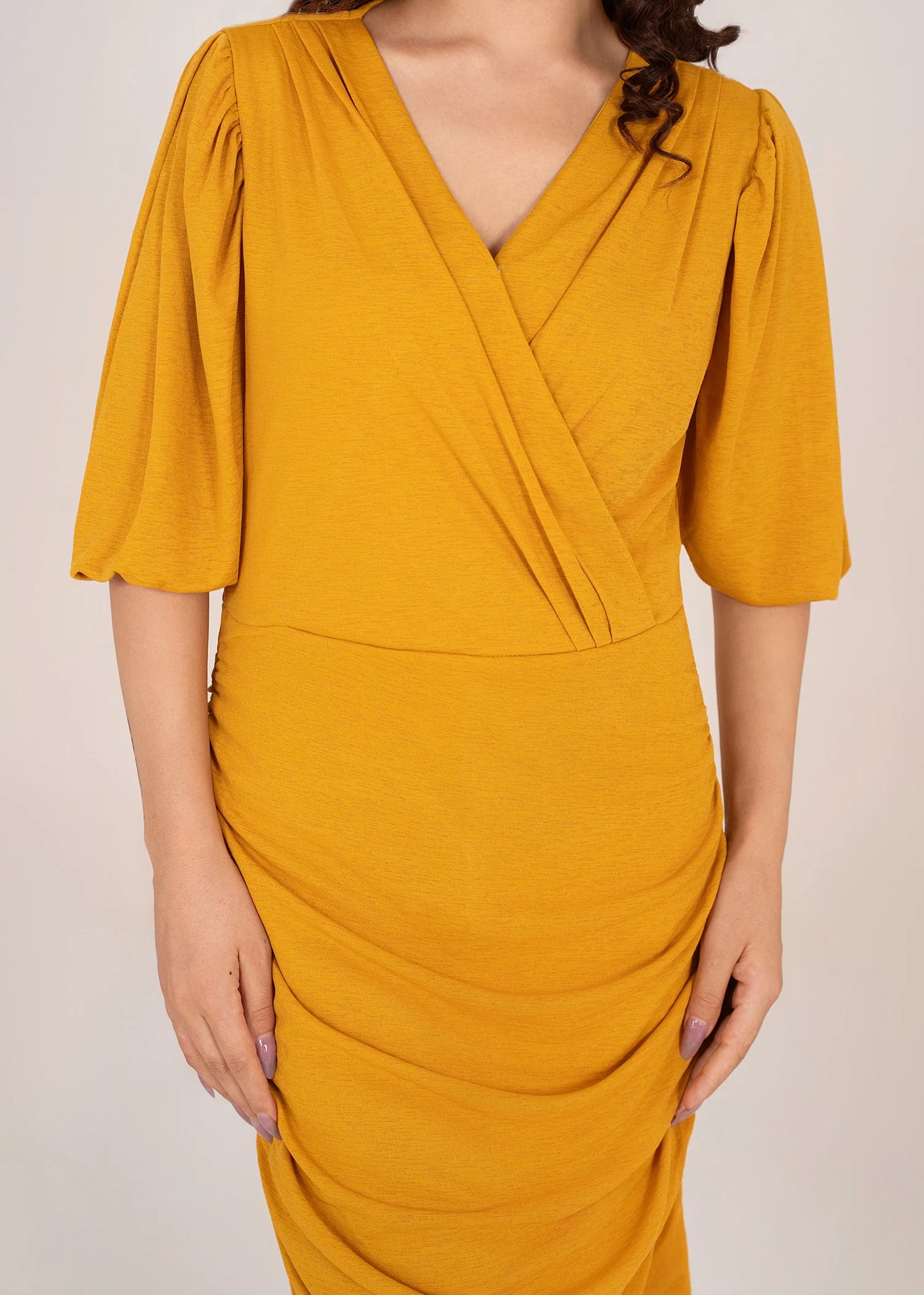 Pakistani Brands LO-Women Seventies Dive Top Mustard 06