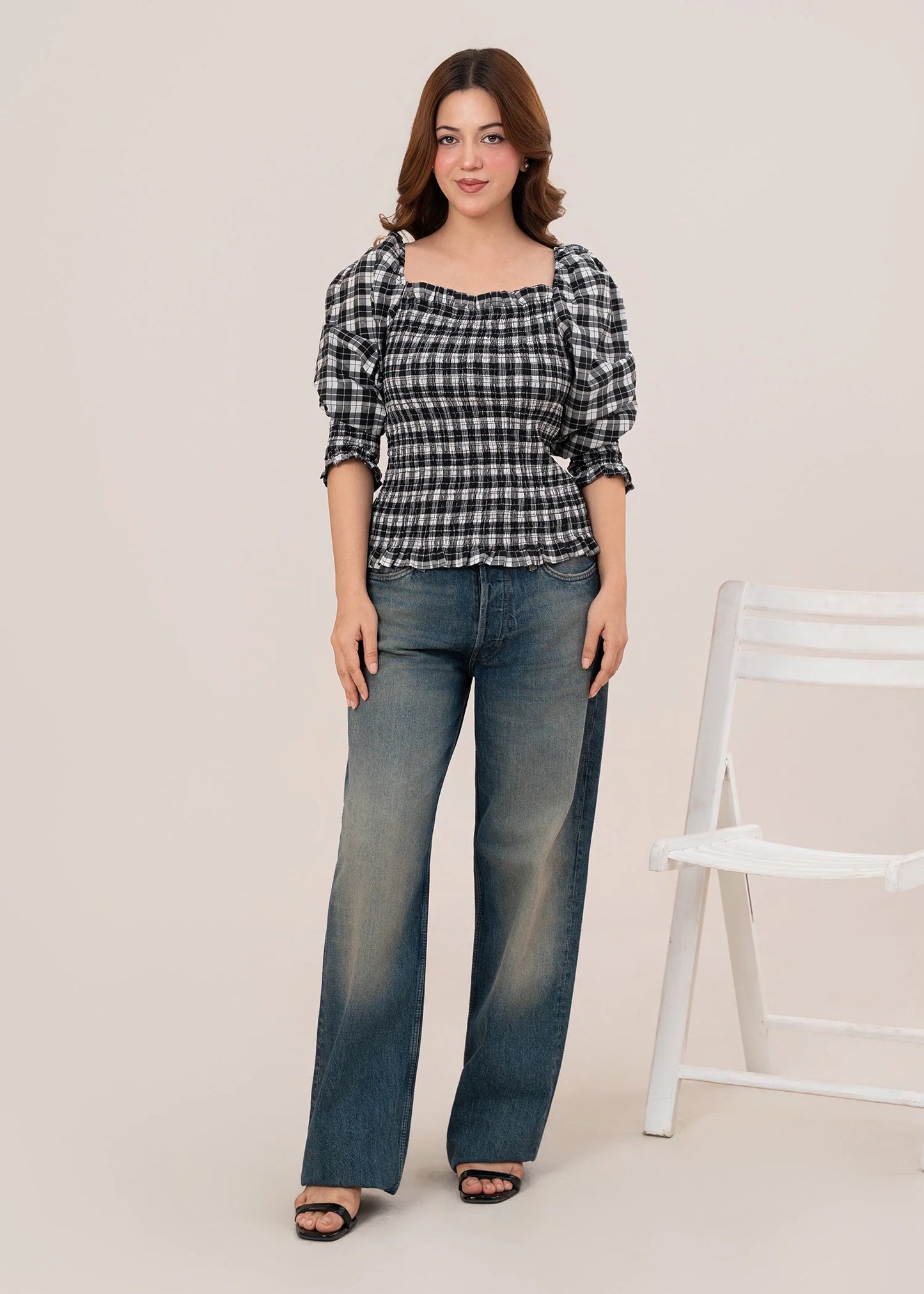 Pakistani Brands LO-Women Picnic Vibe Top Black 08