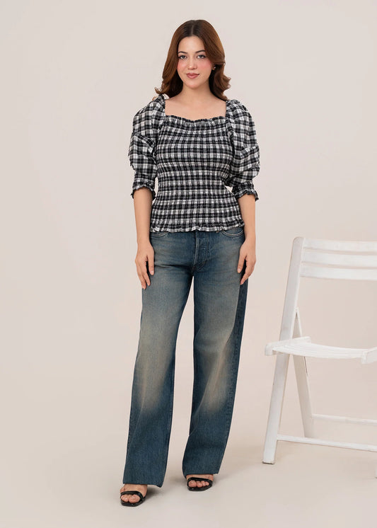Pakistani Brands LO-Women Picnic Vibe Top Black 08
