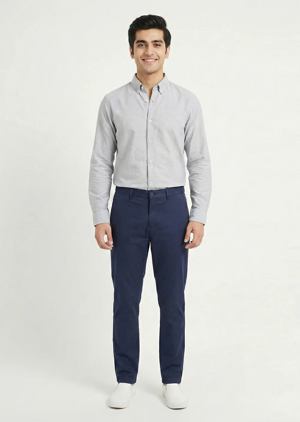 Jack & Jones-Men Straight Fit Cotton Jeans Navy Blue Pants (01)