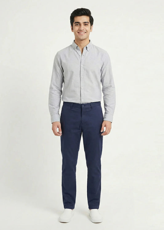 Jack & Jones-Men Straight Fit Cotton Jeans Navy Blue Pants (01)