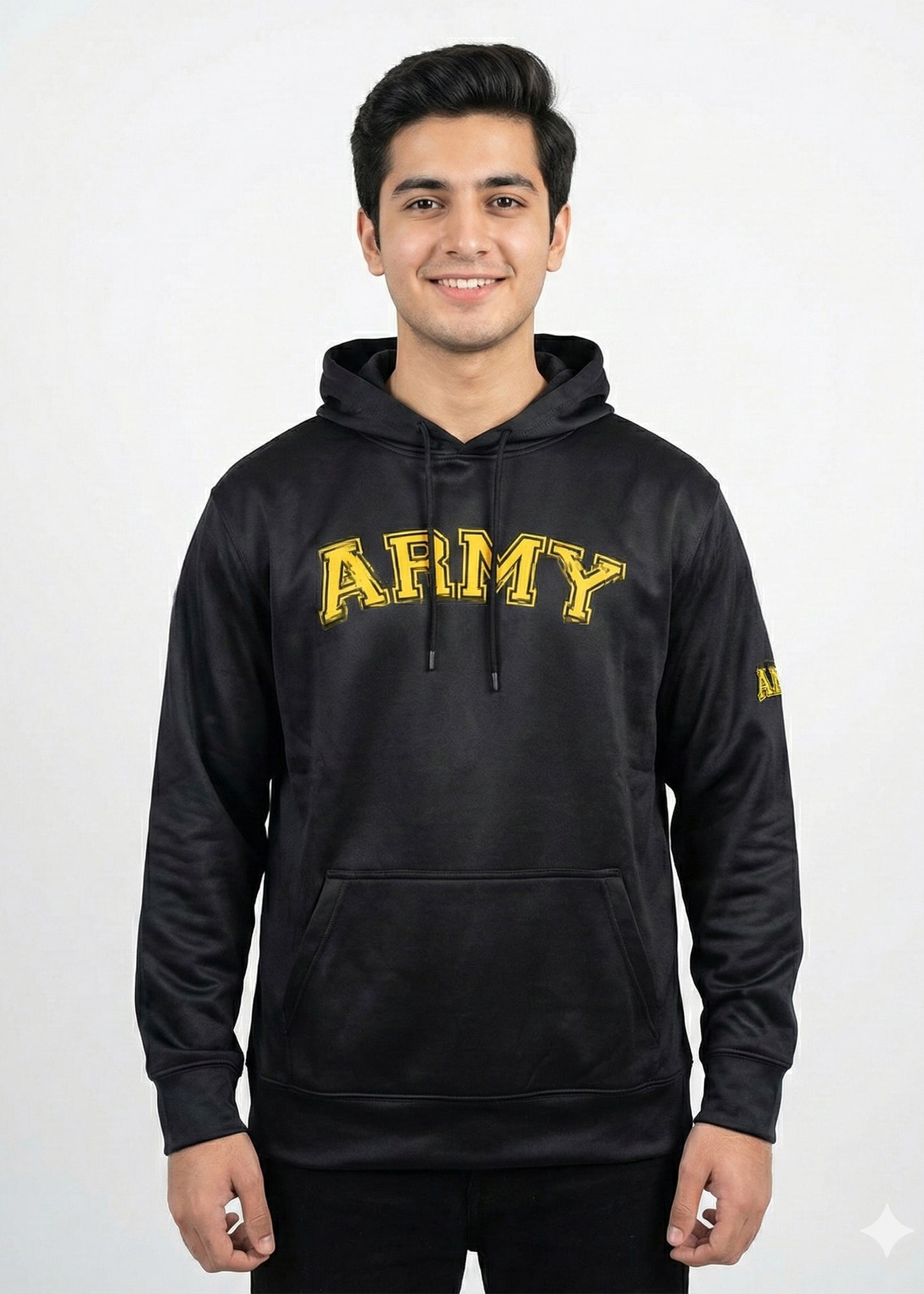 Arrow-Black Fleece Army Hoodie SP