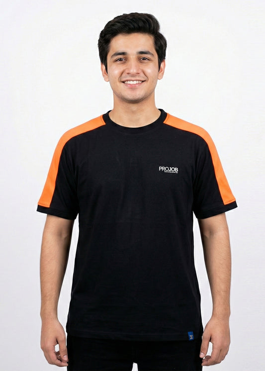 Projob-Men T-Shirts Black/Orang 02