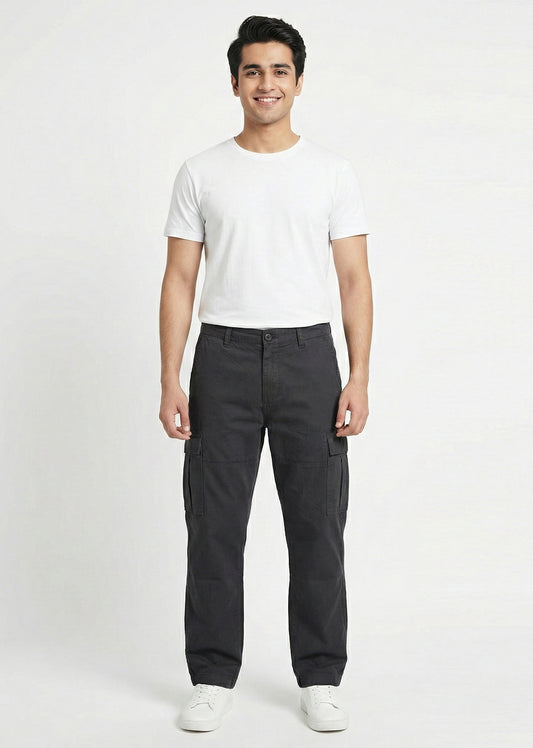 Jack & Jones-Smart Loose Fit Cargos Pants Black 08