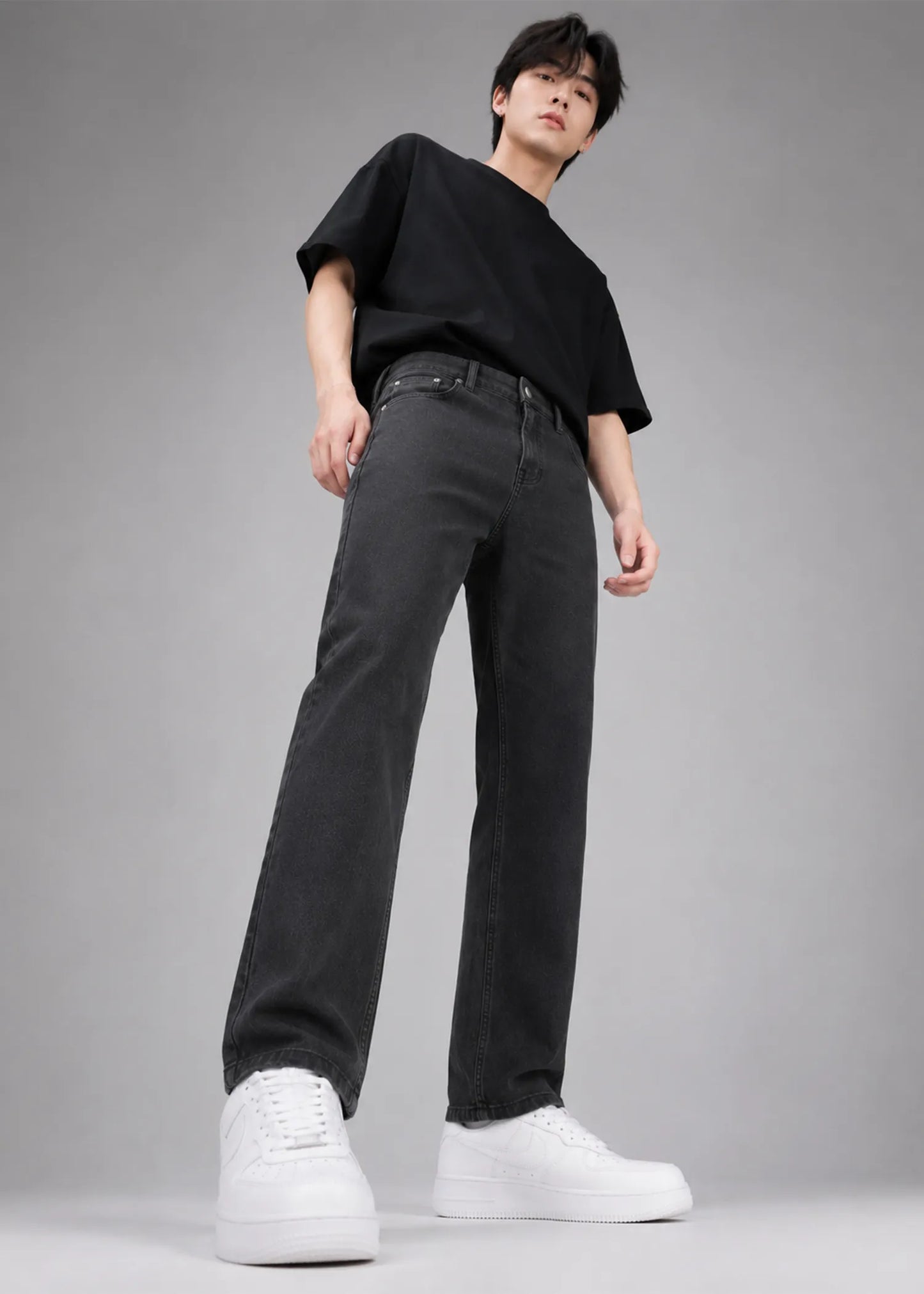 Lee Men Straight Fit Jeans Black US 614