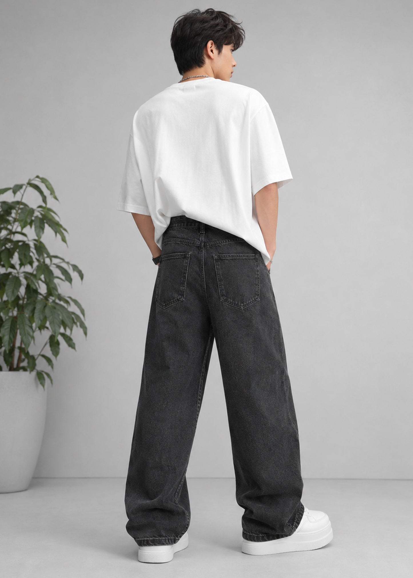 Primark Men Loose Fit Jeans Black US 663