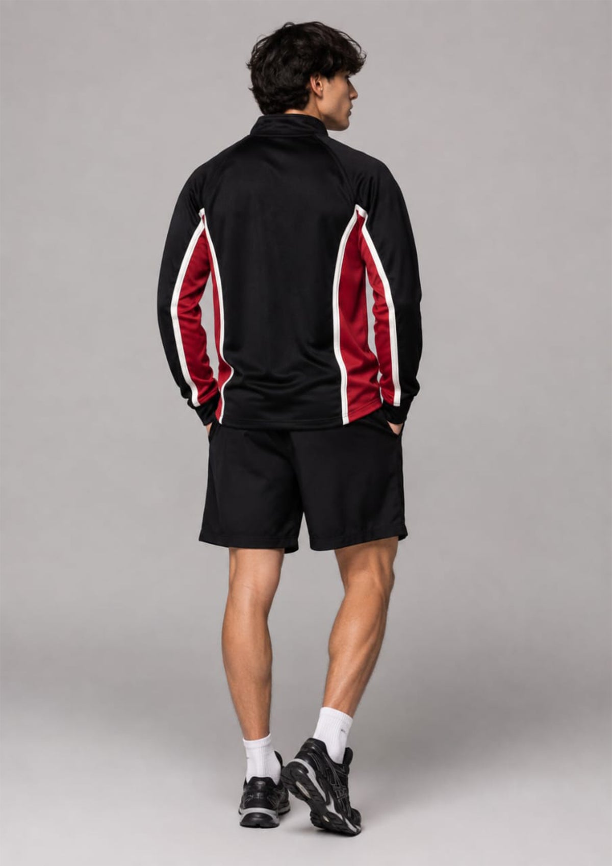 Falcon Men’s Long Sleeve Rugby Top Black/White/Red 738