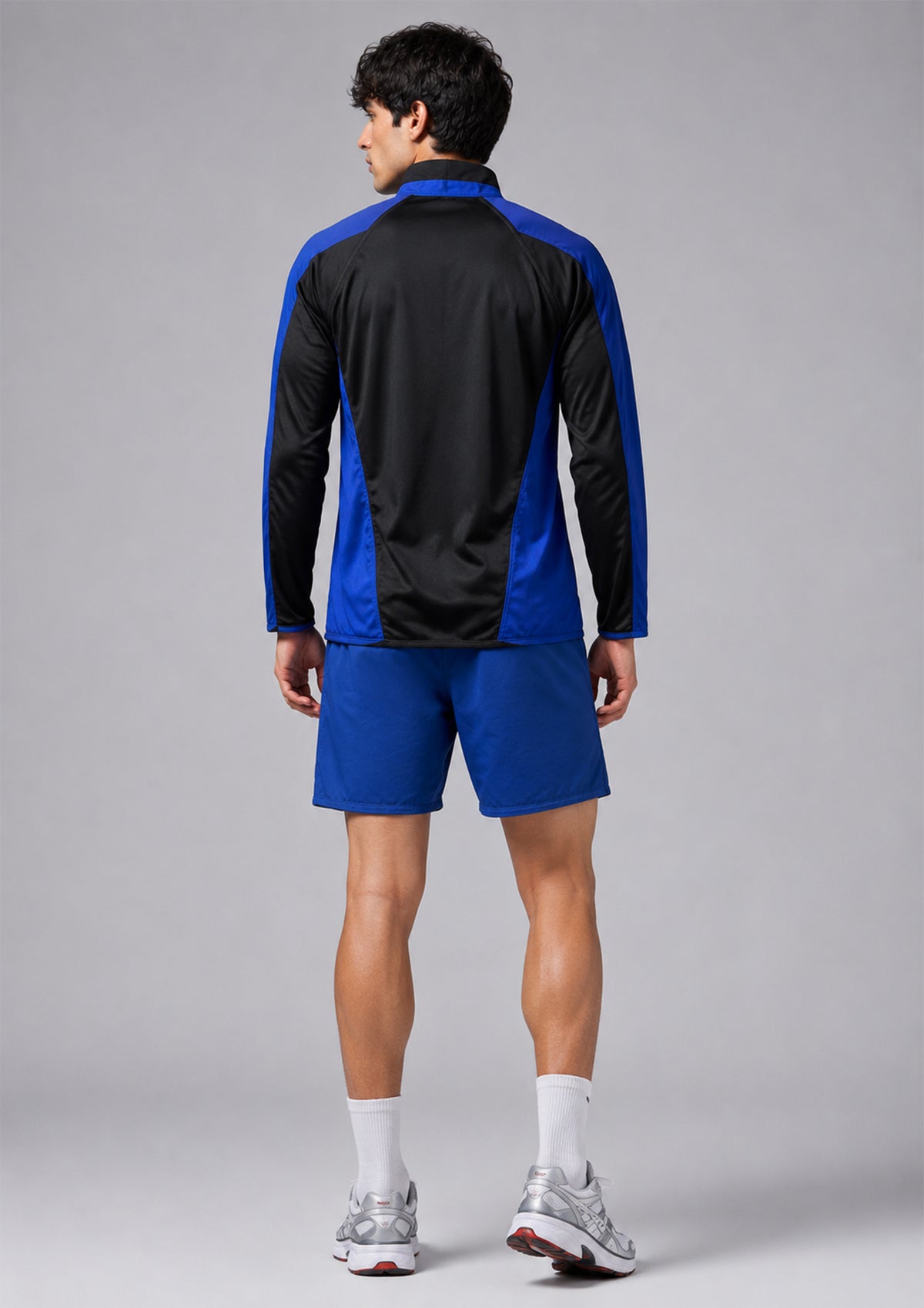 Falcon Men’s Long Sleeve Rugby Top Black & Royal 734