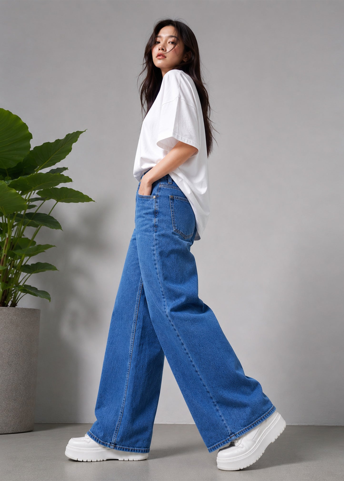 Street One Women Wide Leg Jeans Blue Dia 644