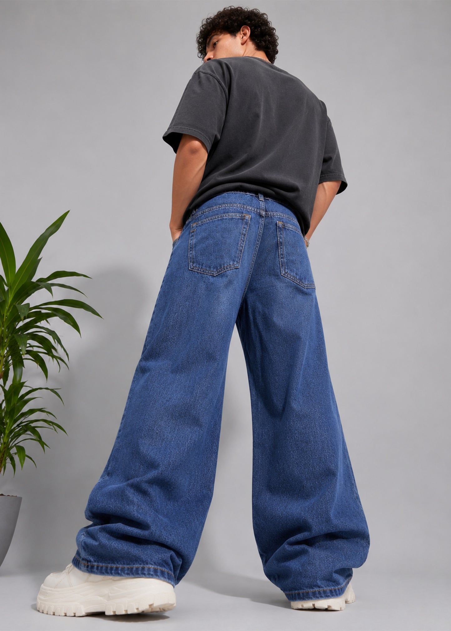 River Island-Men Loose Fit Jeans Blue US 529