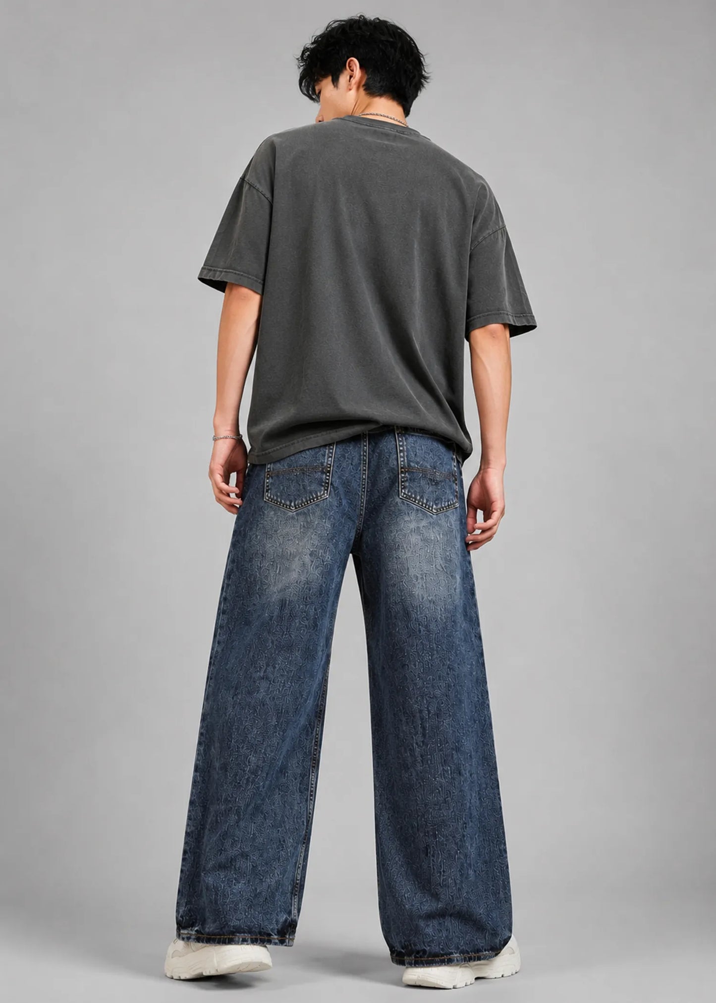 H&M Men Loose Fit Jeans Blue US 595