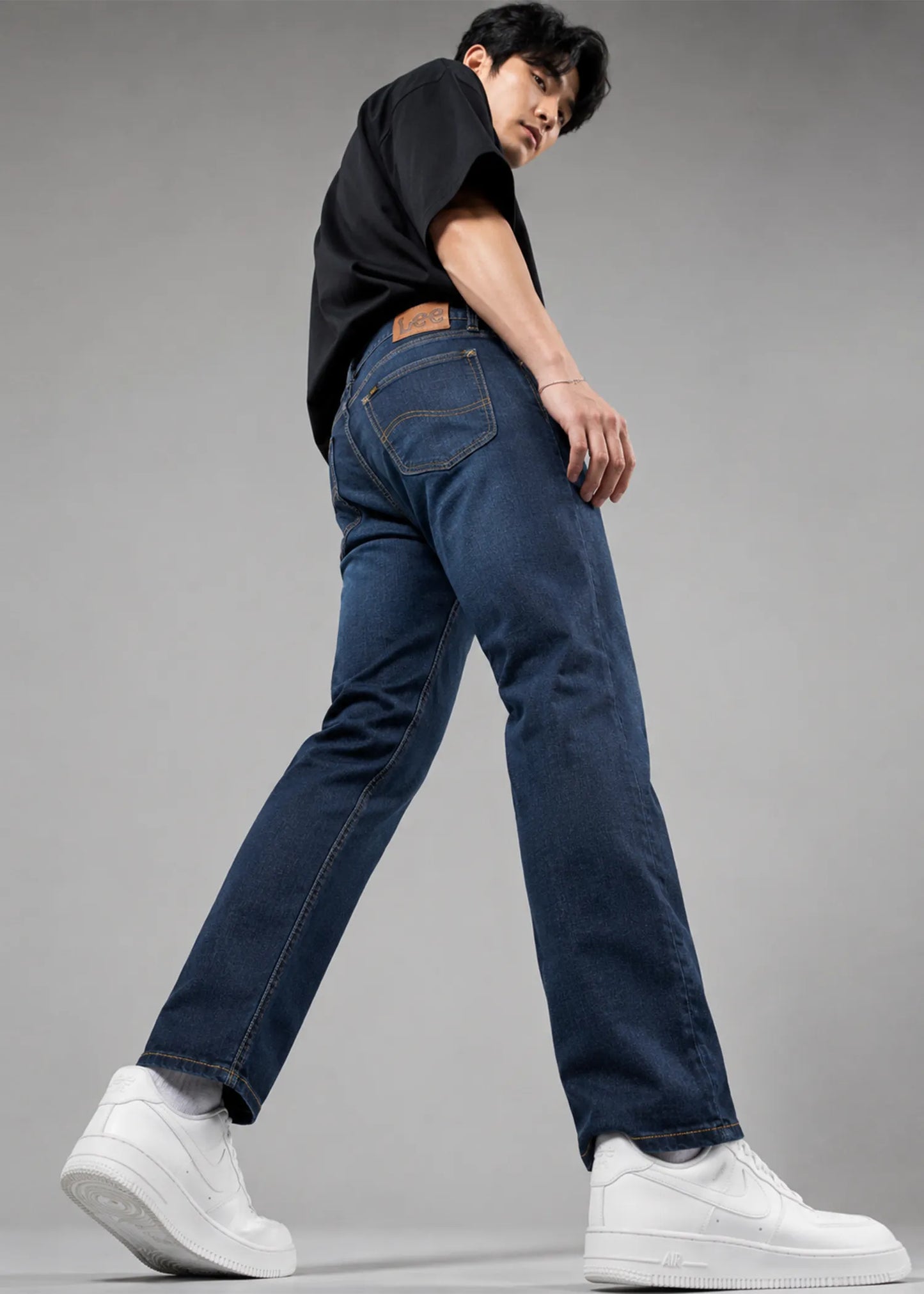 Lee Men Straight Fit Jeans Blue US 613