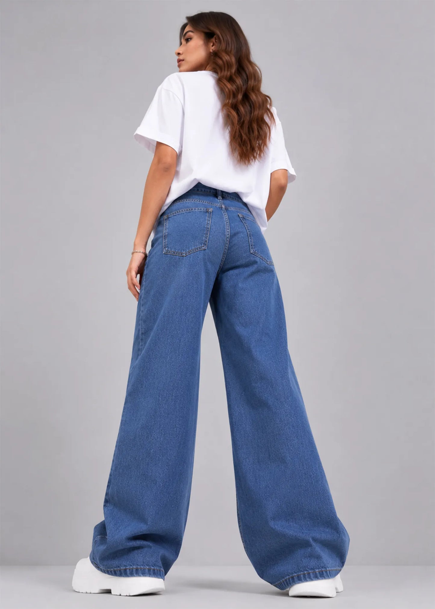 George Women Wide Leg Jeans Blue US 623