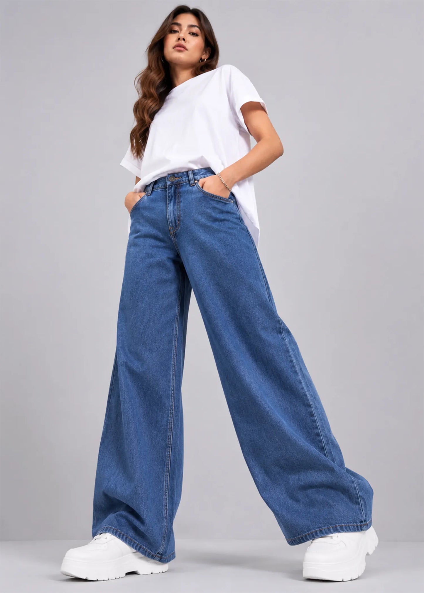 George Women Wide Leg Jeans Blue US 623