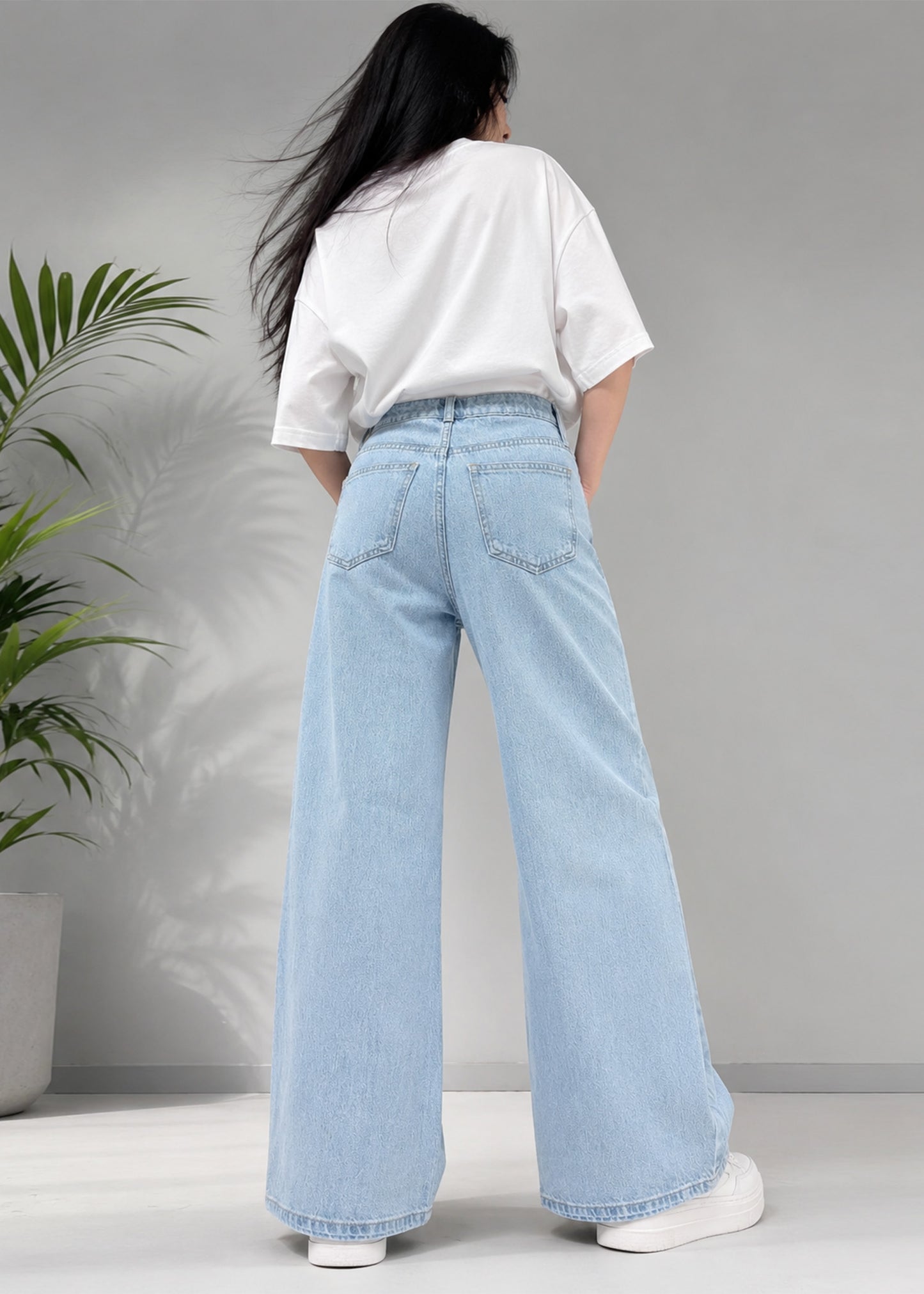 F&F Women Wide Leg Jeans Blue US 643