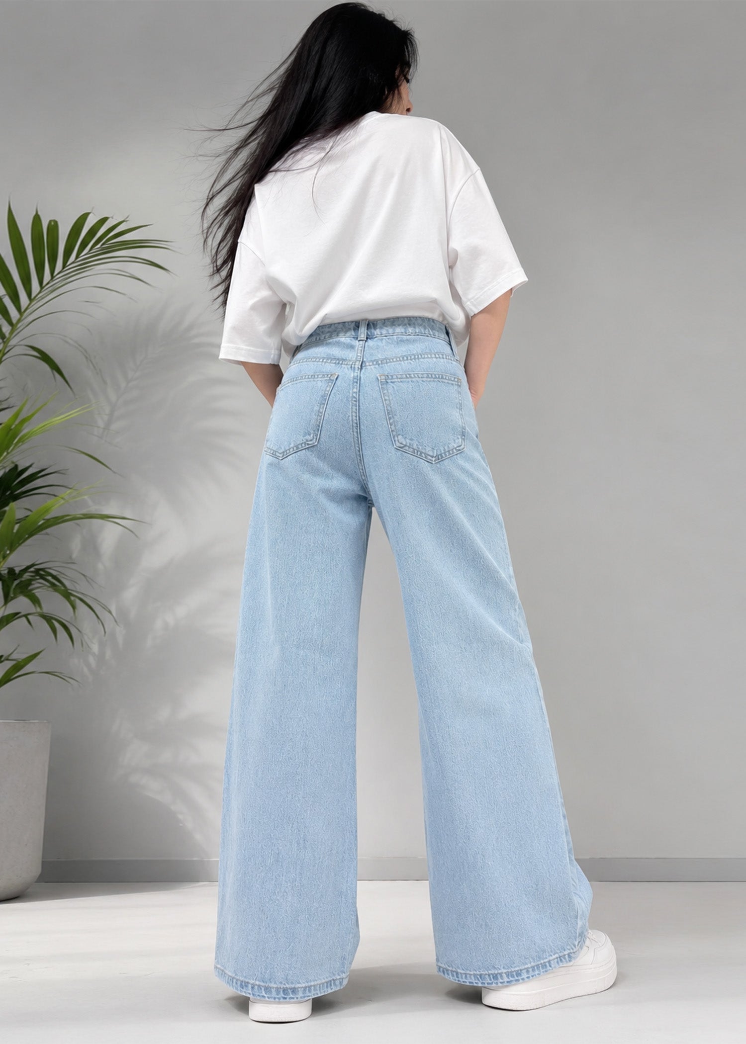 F&F Women Wide Leg Jeans Blue US 643