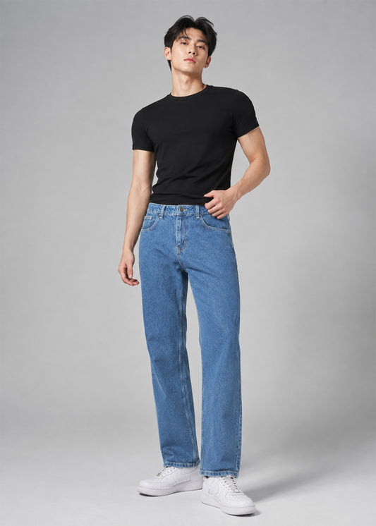 H&M Men Straight Fit Jeans Blue US 661