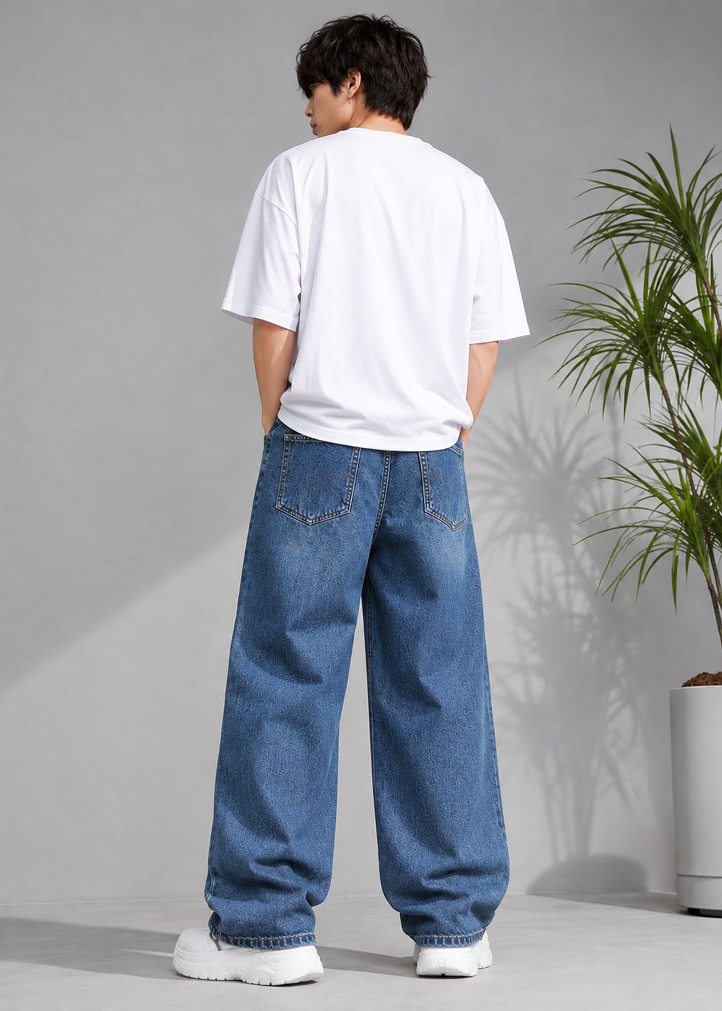 H&M Men Loose Fit Jeans Blue US 662