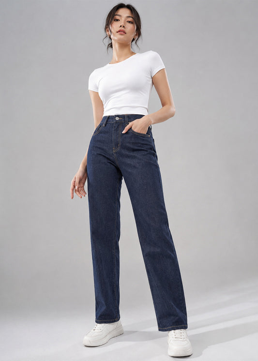Lee Women Straight Fit Jeans Blue US 672