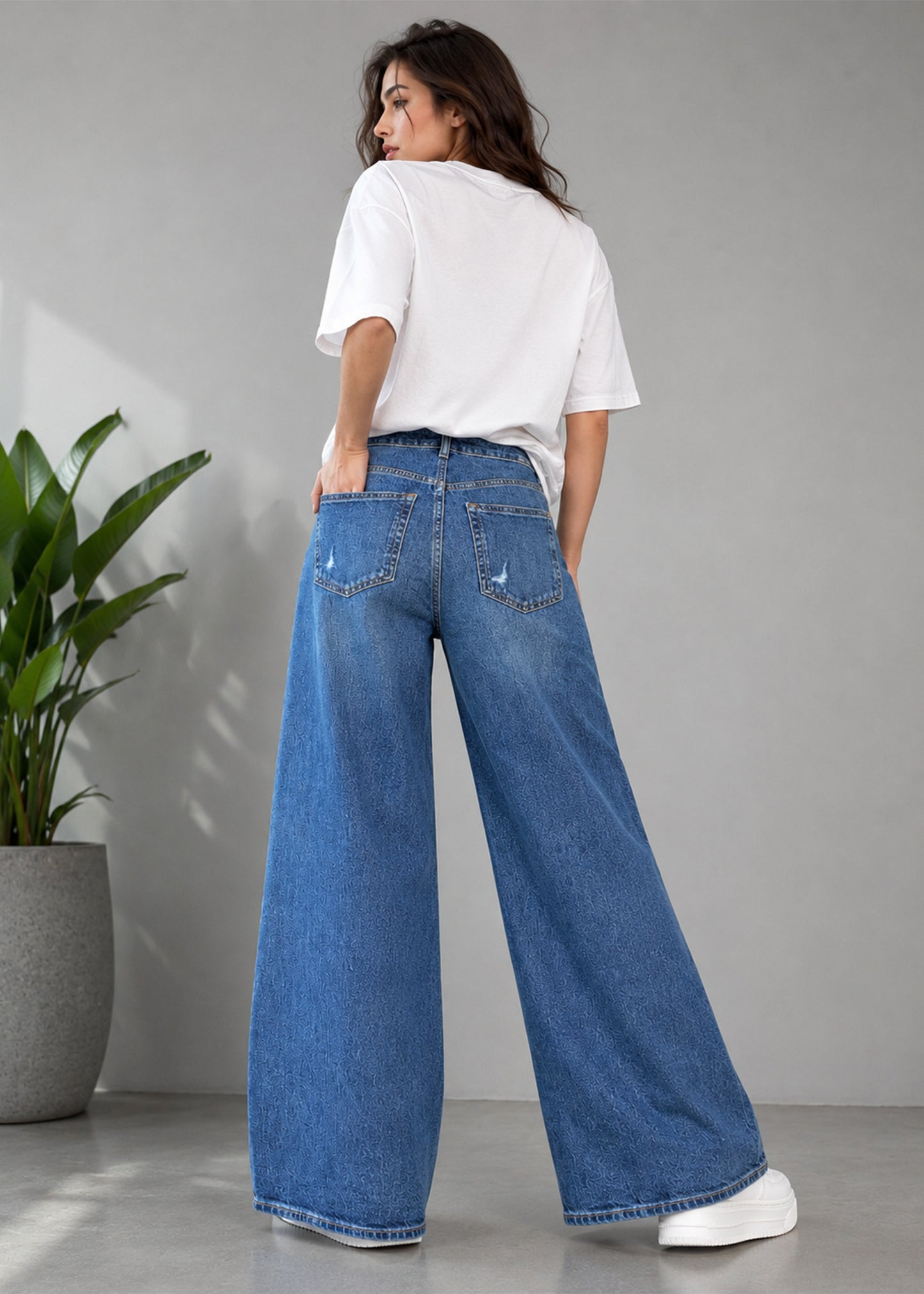 C&A Women Wide Leg Jeans Blue US 686