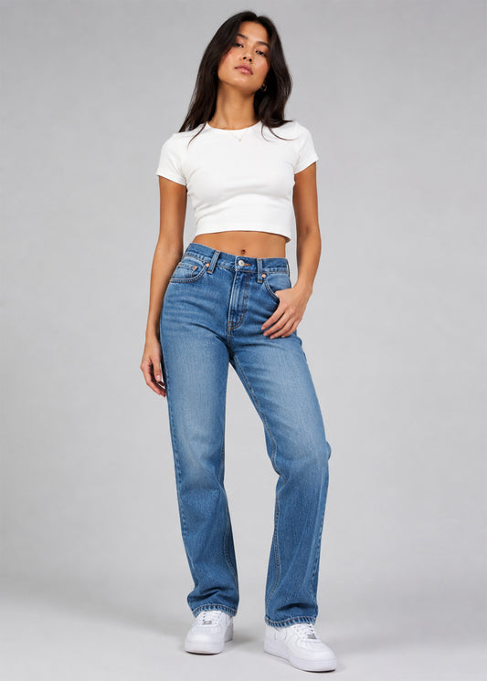 C&A Women Straight Fit Jeans Blue US 694
