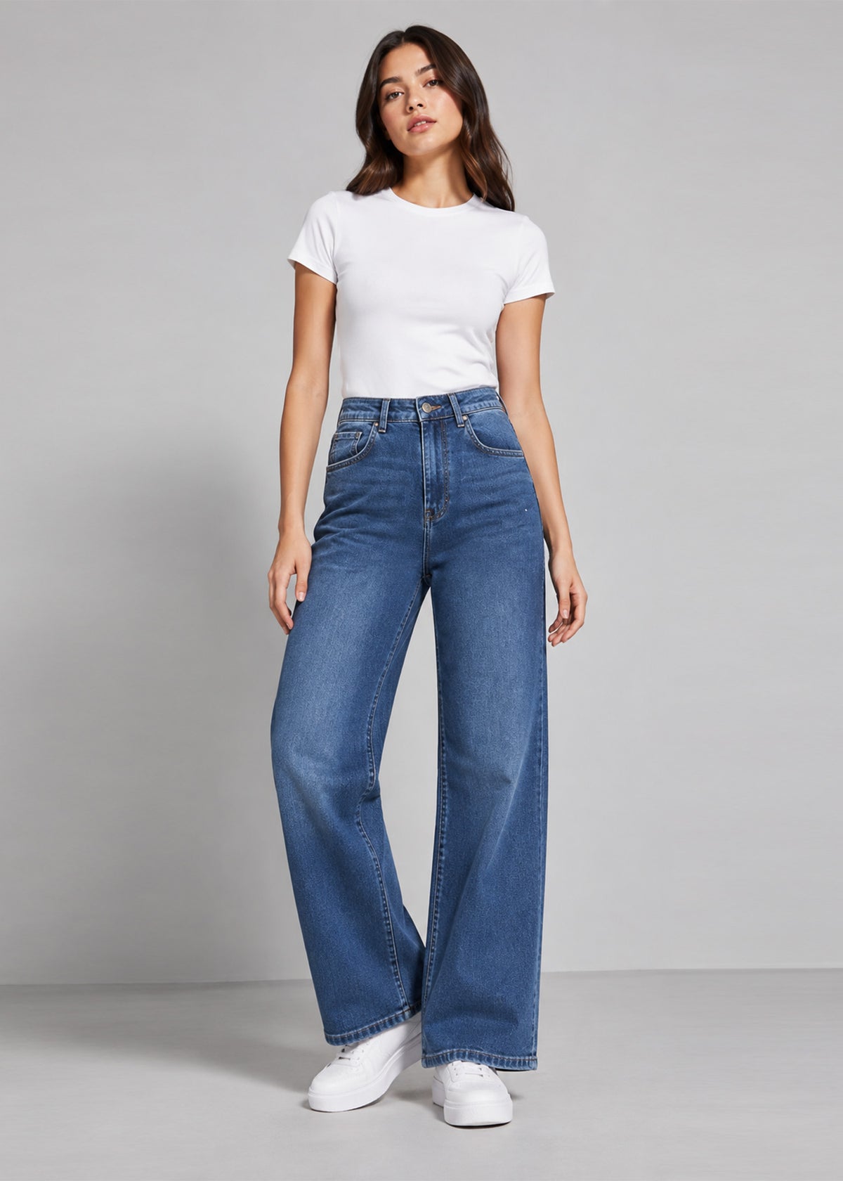 Denim&Co Women Straight Fit Jeans Blue US 744