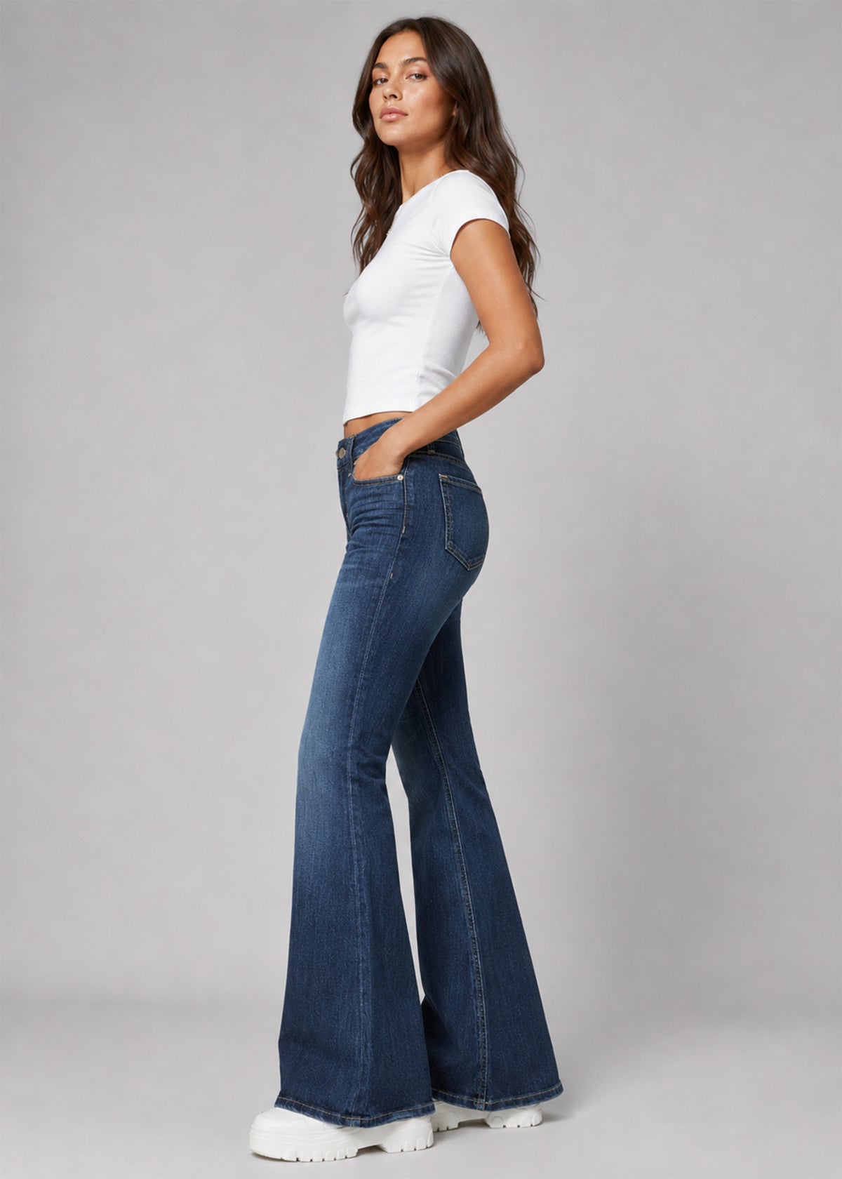 H&M Women BootCut Jeans Blue US 745