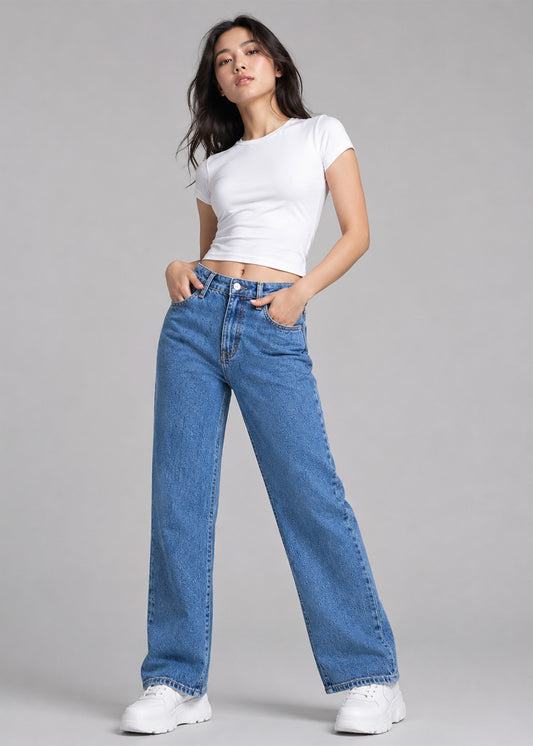 Denim&Co Women Straight Fit Jeans Blue US 748