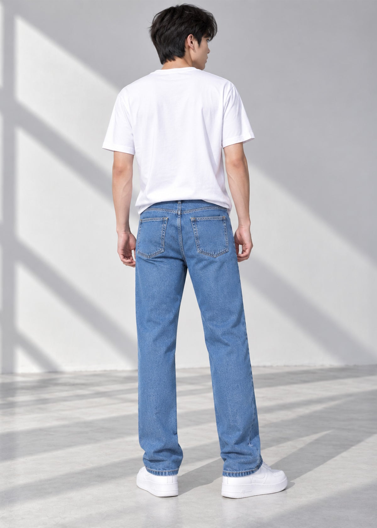 DNM Men Straight Fit Jeans Blue US 766