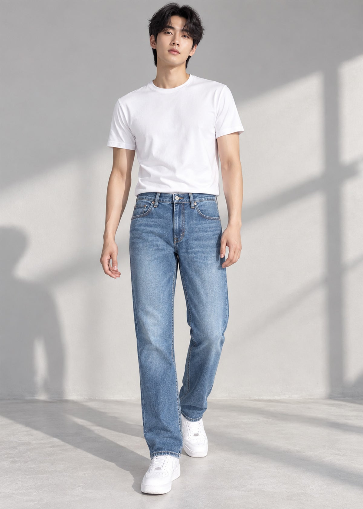 H&M Men Straight Fit Jeans Blue US 768
