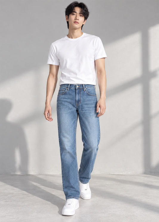H&M Men Straight Fit Jeans Blue US 768