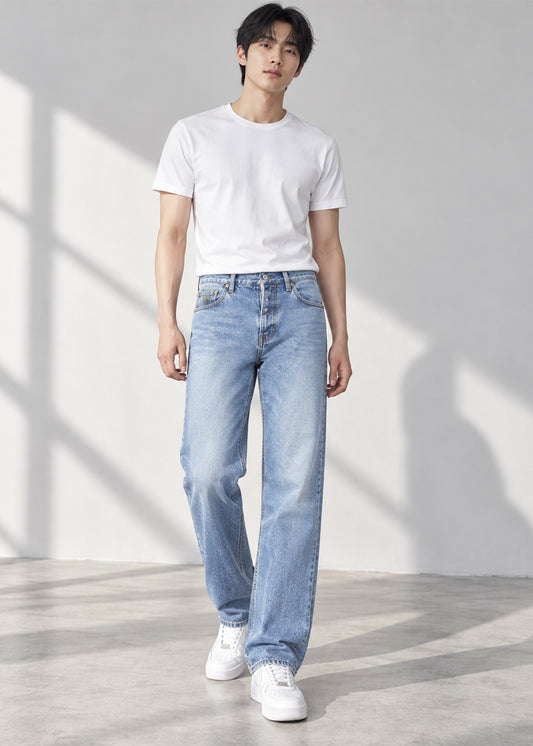 Denim&Co Men Straight Fit Jeans Blue US 781